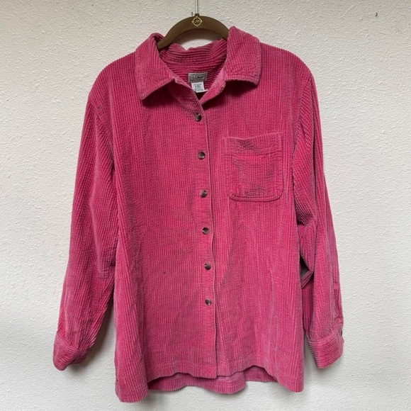 Vintage L.L. Bean pink corduroy button down - Picture 5 of 8